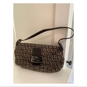 Vintage FENDI Zucca FF Canvas Baguette Bag